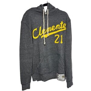 Roots of Fight Roberto Clemente 21 Hoodie Mens Medium Charcoal Grey Speckled MLB